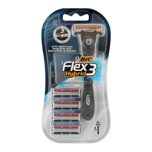 BIC Flex 3 Hybrid Men's Disposable Razors Blister Cartridges 1 Pack + 4 BIC Flex 3 Hybrid Men's Disposable Razors Blister Cartridges 1 Pack + 4