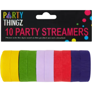 Party Thingz Multicoloured Party Streamers 10 Pack Party Thingz Multicoloured Party Streamers 10 Pack