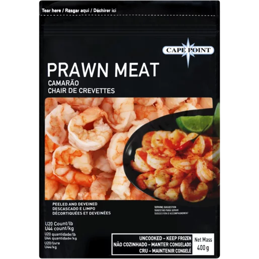 Cape Point U20 Per Pound Frozen Prawn Meat 400g Cape Point U20 Per Pound Frozen Prawn Meat 400g