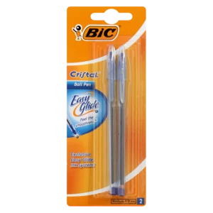 Bic Cristal Easy Glide Medium Point Blue Ballpoint Pen 2 Pack Bic Cristal Easy Glide Medium Point Blue Ballpoint Pen 2 Pack
