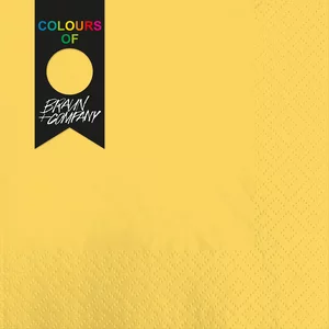 Colours Of Braun + Company Yellow Napkins 20 Pack Colours Of Braun + Company Yellow Napkins 20 Pack