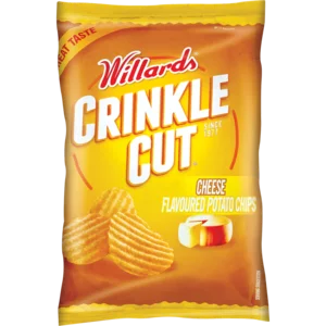 Willards Crinkle Cut Cheese Flavoured Potato Chips 125g Willards Crinkle Cut Cheese Flavoured Potato Chips 125g