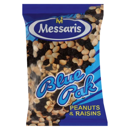 Messaris Blue Pak Peanuts & Raisins 450g Messaris Blue Pak Peanuts & Raisins 450g