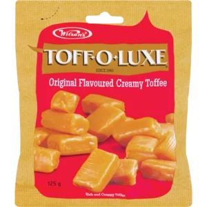 Wilson's Toff-O-Luxe Original Flavoured Creamy Toffee 125g Wilson's Toff-O-Luxe Original Flavoured Creamy Toffee 125g