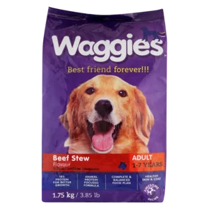 Waggies Beef Stew Flavoured Dog Food 1.75kg Waggies Beef Stew Flavoured Dog Food 1.75kg