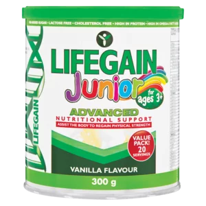 Lifegain Junior Vanilla Flavoured Advanced Nutritional Support Powder 300g Lifegain Junior Vanilla Flavoured Advanced Nutritional Support Powder 300g