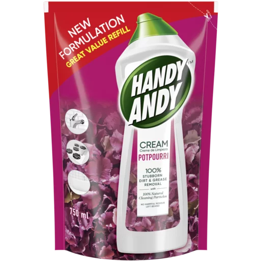 Handy Andy Potpourri Multipurpose Cleaning Cream Refill 750ml Handy Andy Potpourri Multipurpose Cleaning Cream Refill 750ml