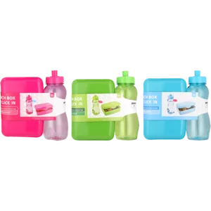 Click In Lunch Box & Bottle Set 2 Piece Click In Lunch Box & Bottle Set 2 Piece