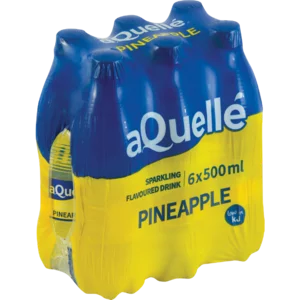 aQuellé Pineapple Flavoured Sparkling Water 6x500ml aQuellé Pineapple Flavoured Sparkling Water 6x500ml
