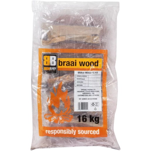 Bush Baby Braai Wood 16kg Bush Baby Braai Wood 16kg
