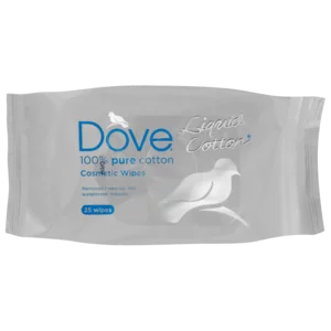 Dove Pure Cotton Cosmetic Wipes 25 Pack