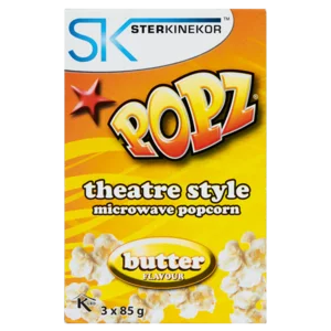 Ster Kinekor Popz Theatre Style Butter Flavoured Microwave Popcorn 3x85g