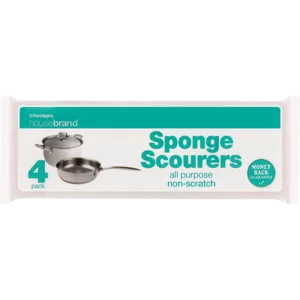 Checkers Housebrand Non Scratch Sponge Scourers 4 Pack Checkers Housebrand Non Scratch Sponge Scourers 4 Pack