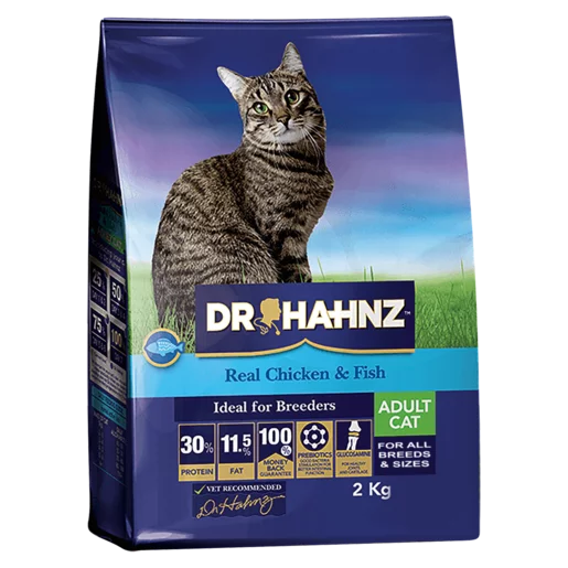 Dr. Hahnz Chicken & Fish Flavoured Adult Cat Food 2kg Dr. Hahnz Chicken & Fish Flavoured Adult Cat Food 2kg