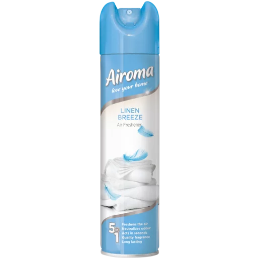 Airoma Linen Breeze Air Freshener Aerosol 210ml Airoma Linen Breeze Air Freshener Aerosol 210ml
