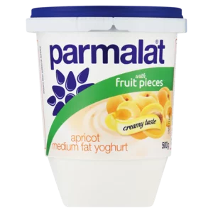 Parmalat Apricot Medium Fat Yoghurt With Fruit Pieces 500g Parmalat Apricot Medium Fat Yoghurt With Fruit Pieces 500g