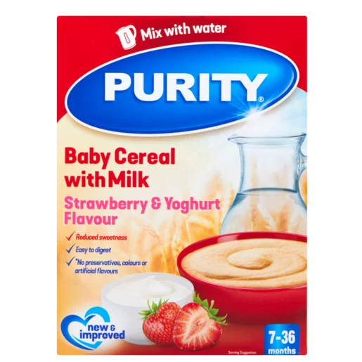 Purity Strawberry & Yoghurt Flavoured Baby Cereal With Milk 200g