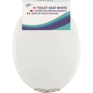 Blue Dolphin White Toilet Seat 46cm Blue Dolphin White Toilet Seat 46cm