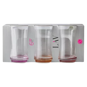 LAV Coral High Ball Lune Glass 6 Piece LAV Coral High Ball Lune Glass 6 Piece