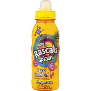 Rascals Splash Mango Flavoured Drink Bottle 300ml Rascals Splash Mango Flavoured Drink Bottle 300ml