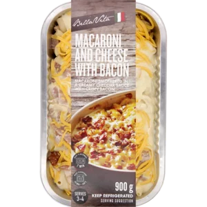 Bella Vita Fresh Macaroni & Cheese With Bacon Pasta 900g