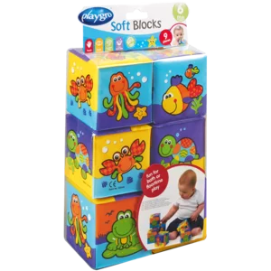 Playgro Assorted Soft Bath Blocks 6 Pack