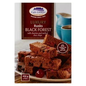 Cape Cookies Black Forest Flavoured Rusk 450g Cape Cookies Black Forest Flavoured Rusk 450g