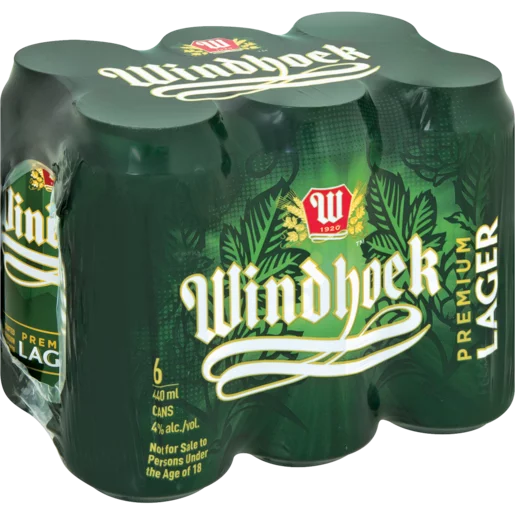 Windhoek Premium Lager Beer Cans 6x440ml Windhoek Premium Lager Beer Cans 6x440ml