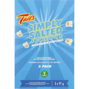 Tait's Salted Microwave Popcorn 3x91g
