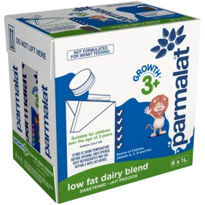 Parmalat Growth 3+ Low Fat Dairy Blend Milk Cartons 6x1L Parmalat Growth 3+ Low Fat Dairy Blend Milk Cartons 6x1L