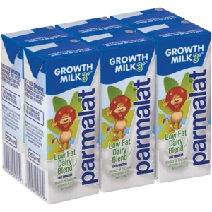 Parmalat Growth Milk 3+ Years Low Fat Dairy Blend Cartons 6x200ml Parmalat Growth Milk 3+ Years Low Fat Dairy Blend Cartons 6x200ml