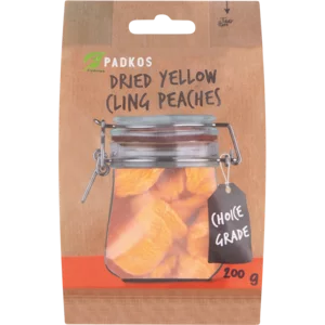 Padkos Dried Yellow Cling Peaches 200g Padkos Dried Yellow Cling Peaches 200g