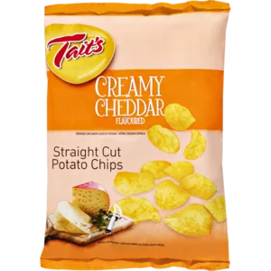 Tait's Creamy Cheddar Straight Cut Chips 125g Tait's Creamy Cheddar Straight Cut Chips 125g
