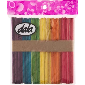 Dala Coloured Thin Sucker Sticks 50 Pack