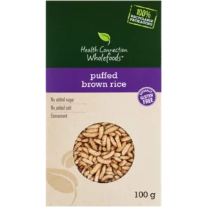 Health Connection Wholefoods Puffed Brown Rice 100g Health Connection Wholefoods Puffed Brown Rice 100g