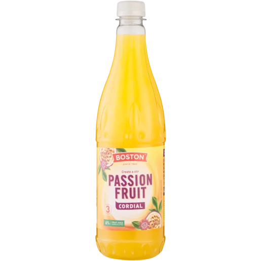 Boston Passion Fruit Flavoured Cordial 750ml Boston Passion Fruit Flavoured Cordial 750ml