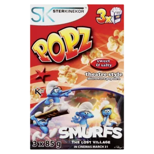 Popz Sweet & Salty Microwave Popcorn 3x85g