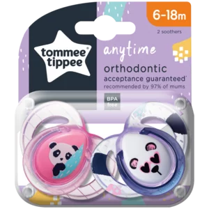 Tommee Tippee Anytime Orthodontic Soothers 6-18 Months 2 Pack Tommee Tippee Anytime Orthodontic Soothers 6-18 Months 2 Pack