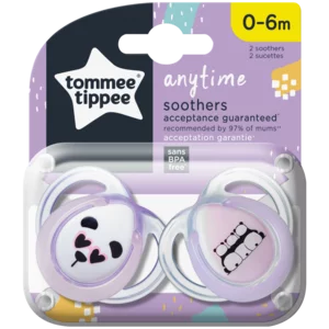 Tommee Tippee Anytime Soothers 0-6 Months 2 Pack