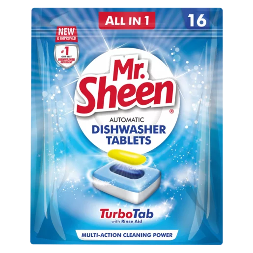 Mr Sheen Turbo Dishwasher Tablets 16 Pack Mr Sheen Turbo Dishwasher Tablets 16 Pack