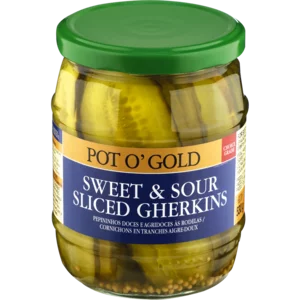 Pot O' Gold Sweet & Sour Sliced Gherkins 530g