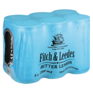 Fitch & Leedes Bitter Lemon Flavoured Sparkling Drink Cans 6x200ml Fitch & Leedes Bitter Lemon Flavoured Sparkling Drink Cans 6x200ml