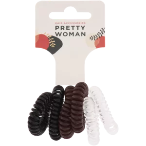 Pretty Woman Spiral Elastic Hair Accessories 6 Pack