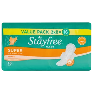 Stayfree Scented Super Heavy Flow Sanitary Pads 16 Pack Stayfree Scented Super Heavy Flow Sanitary Pads 16 Pack