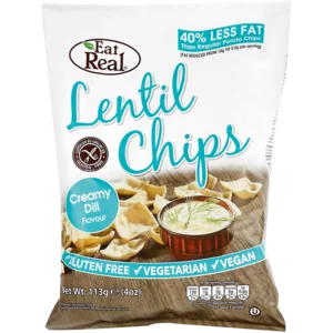 Eat Real Creamy Dill Flavoured Lentil Chips 113g Eat Real Creamy Dill Flavoured Lentil Chips 113g