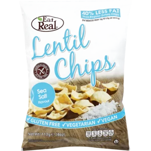 Eat Real Sea Salt Flavoured Lentil Chips 113g