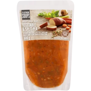 Platinum Heat And Eat Vegetable & Split Pea Soup 600g
