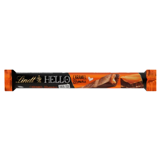 Lindt Hello Milk Chocolate Bar Caramel Brownie Chocolate Stick 39g Lindt Hello Milk Chocolate Bar Caramel Brownie Chocolate Stick 39g
