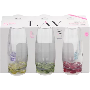 Lav Adora Coral Hi Ball Glass Set 6 Piece Lav Adora Coral Hi Ball Glass Set 6 Piece