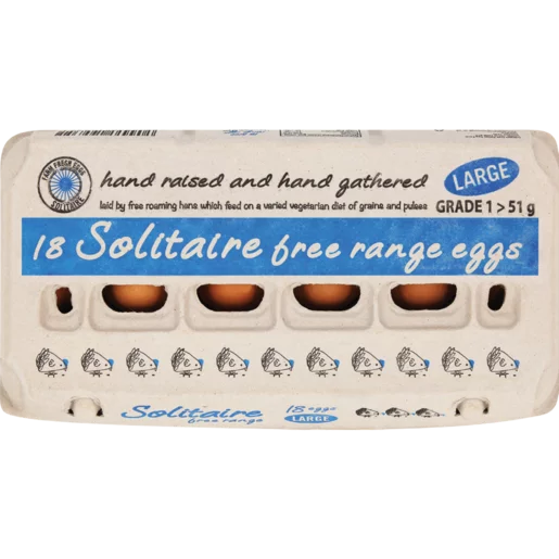 Solitaire Large Free Range Eggs 18 Pack Solitaire Large Free Range Eggs 18 Pack